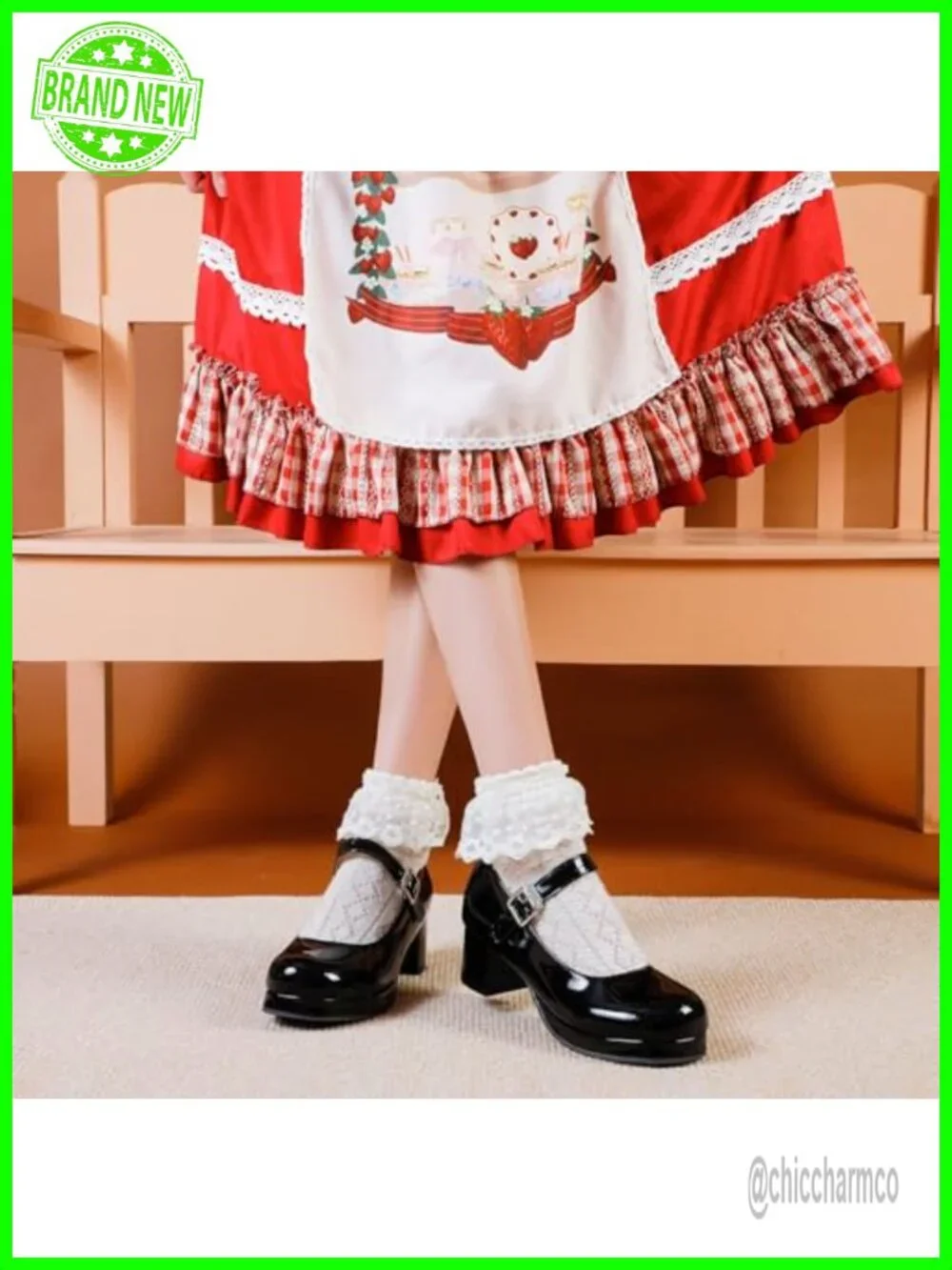Patent Leather Lolita Mary Jane Platform Chunky Heel Pumps